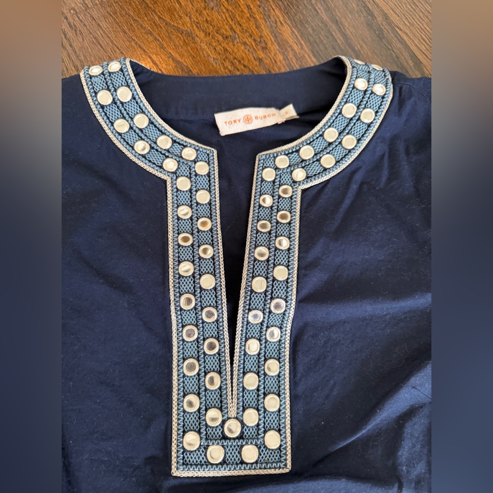 TORY BURCH ARIANA TUNIC Sz 2 - Picture 3 of 5